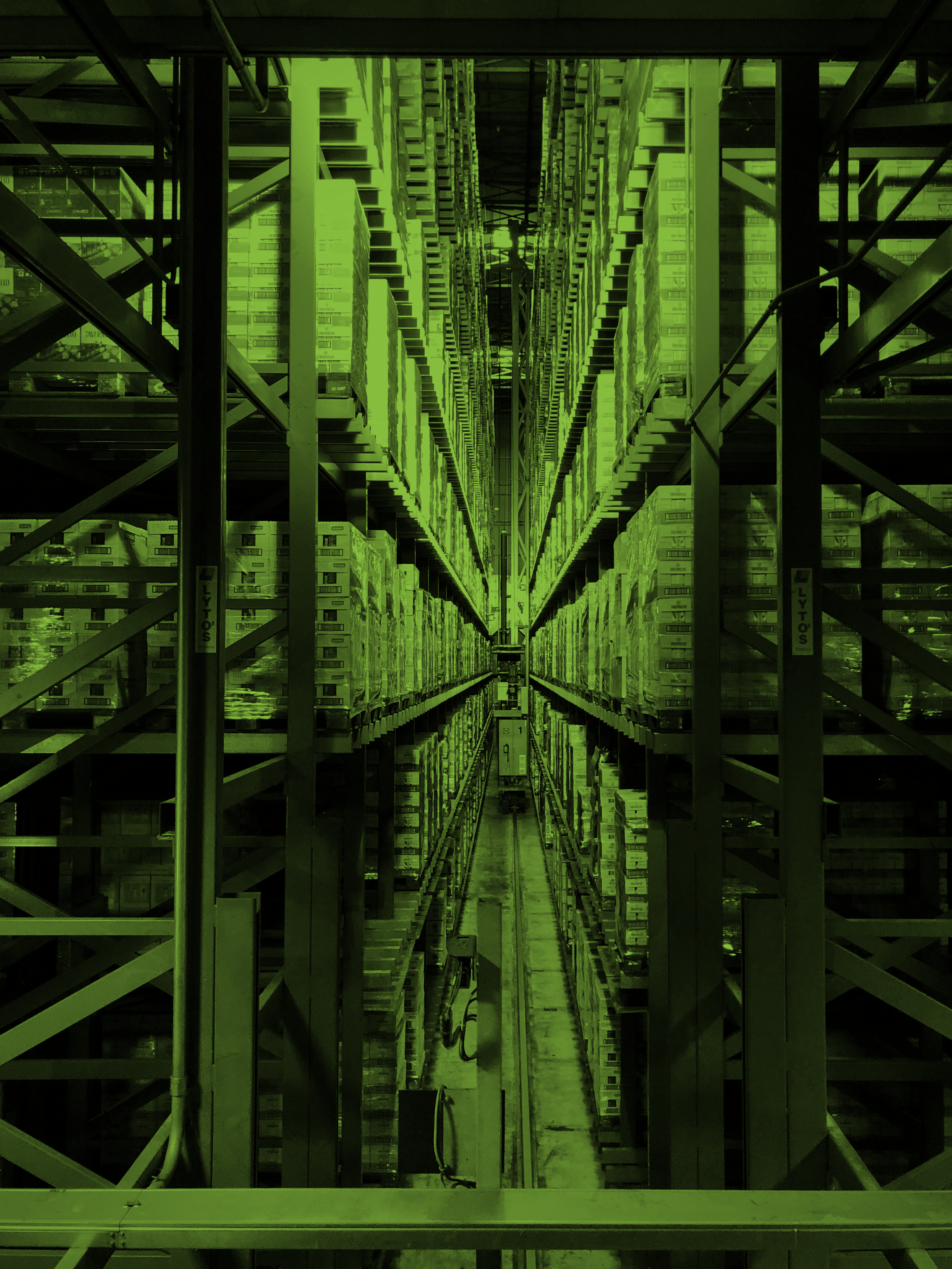 Warehouse of pallets